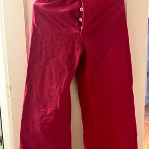 Jesse Kamm Sailor Pants in Dragonfruit, size 6